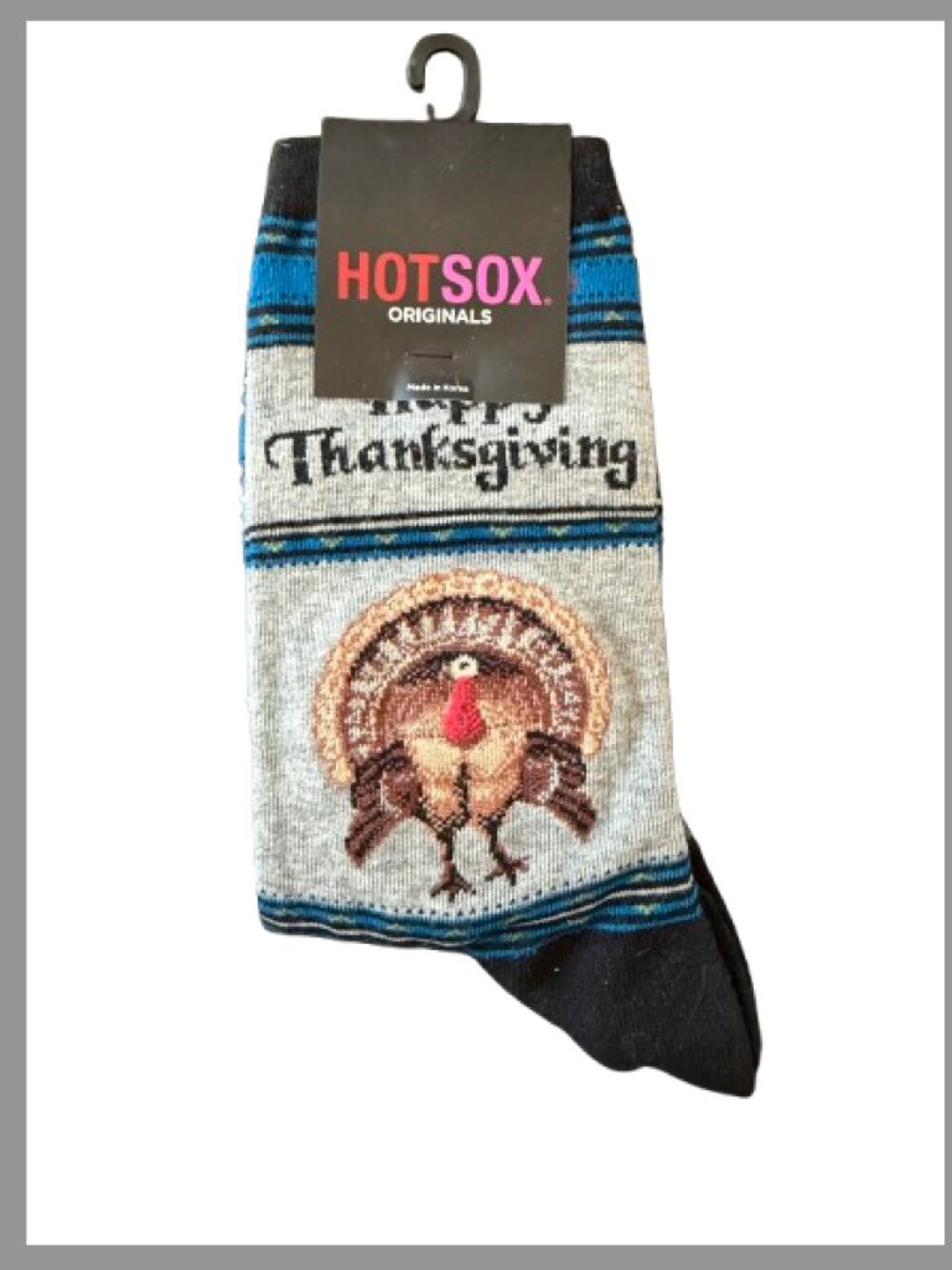 HOT SOX Original Happy Thanksgiving Holiday Socks One Size New NWT Crew